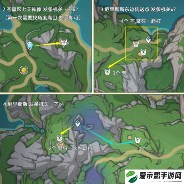 原神发条机关齿轮收集路线图