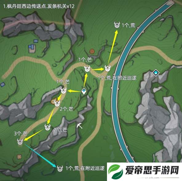 原神发条机关齿轮收集路线图