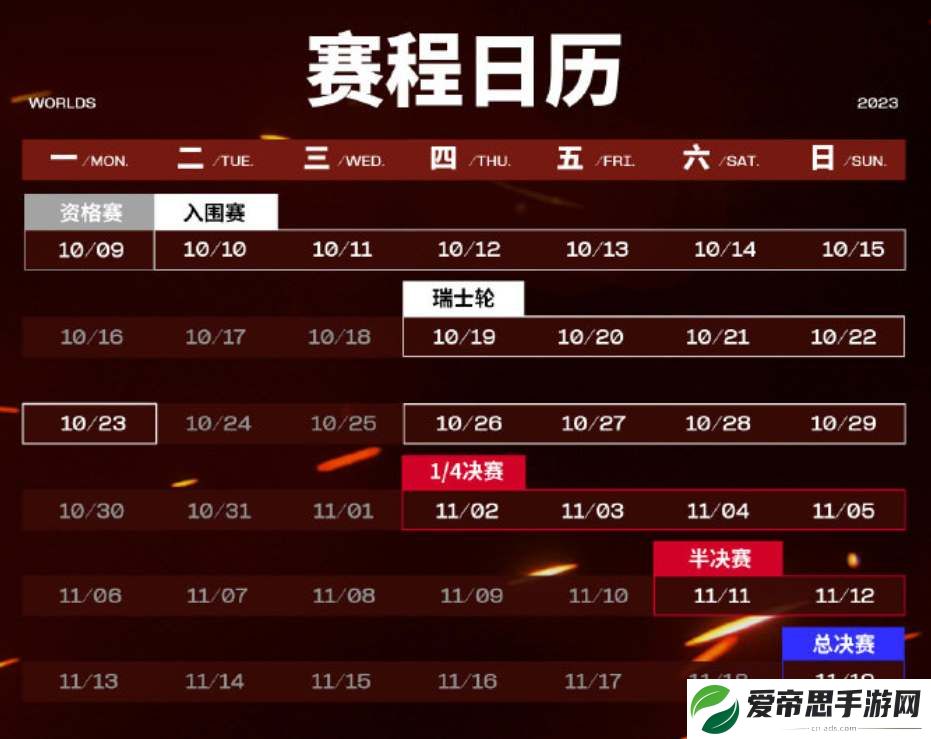 英雄联盟s13世界赛赛程表