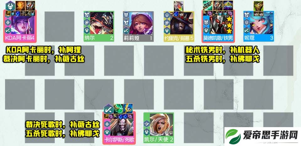 云顶之弈s10死歌阿卡丽阵容攻略