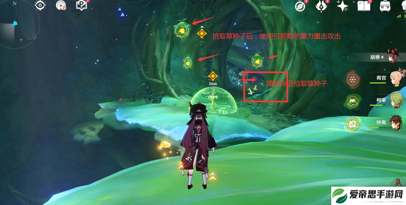 原神通往黯道的曲调三个草种子位置攻略