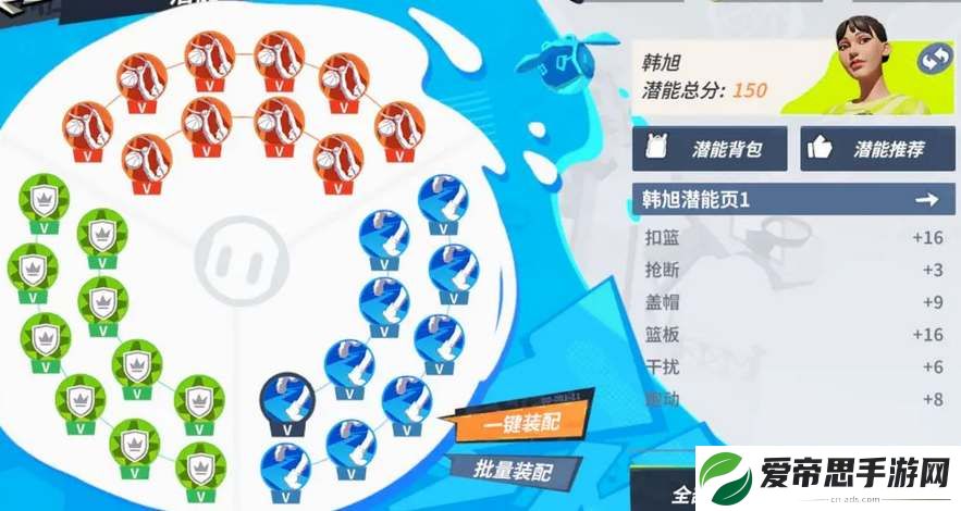 全明星街球派对韩旭潜能加点攻略