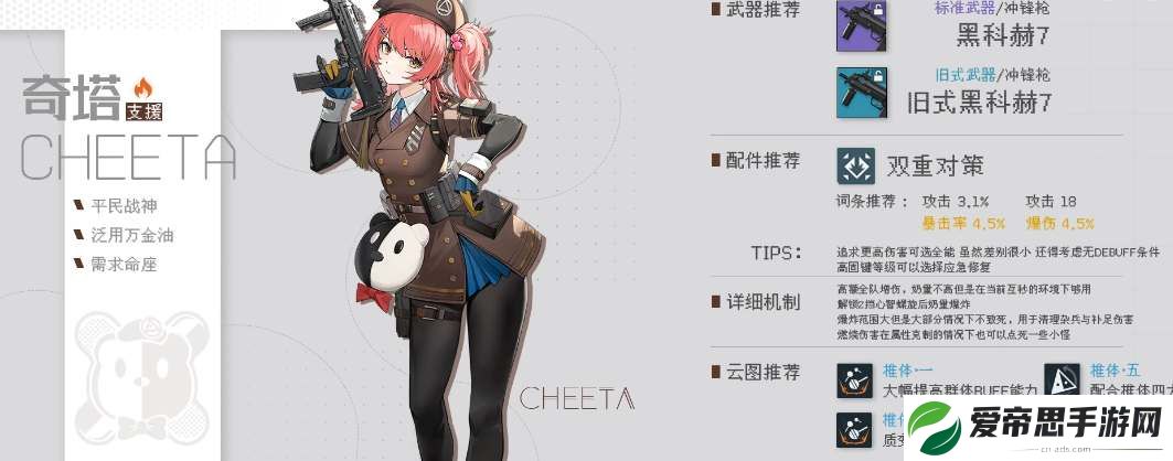 少女前线2追放奇塔值得培养吗