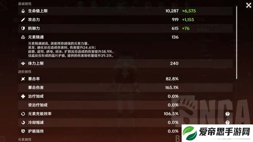 原神可莉毕业面板属性参考