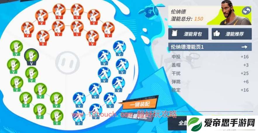 全明星街球派对伦纳德潜能加点攻略