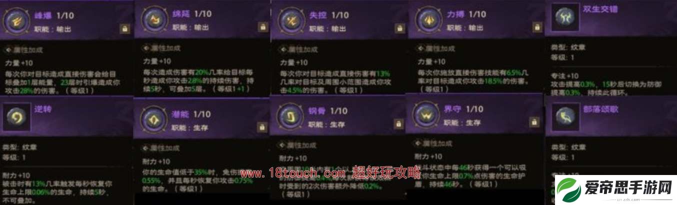 塔瑞斯世界蛮斗士铭文纹章加点攻略