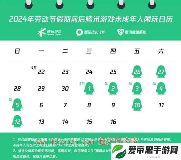 王者荣耀五一未成年人限玩时间2024