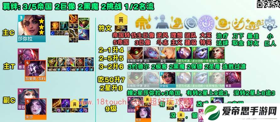 金铲铲之战s6帝国莎弥拉阵容攻略