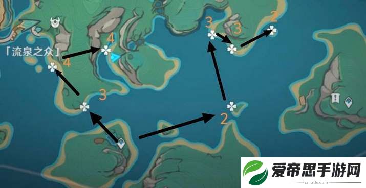 原神浪沫羽鳃高效采集路线图